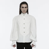 WY-1676CCM Gothic White Victorian Ruffle Sleeve Button-Up Shirt?-??Punk Rave Clothing