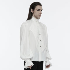 WY-1676CCM Gothic White Victorian Ruffle Sleeve Button-Up Shirt?-??Punk Rave Clothing