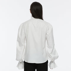 WY-1676CCM Gothic White Victorian Ruffle Sleeve Button-Up Shirt?-??Punk Rave Clothing