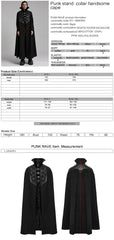 WY-1680DPM Mens Gothic High Collar Buckle Punk Coat Cape?-??Punk Rave Clothing