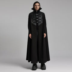 WY-1680DPM Mens Gothic High Collar Buckle Punk Coat Cape?-??Punk Rave Clothing