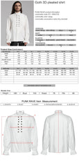 WY-1684CCM Mens Gothic Pleated Ruffle Shirt Victorian Steampunk Style?-??Punk Rave Clothing