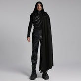 WY-1687DPM Punk Coat Asymmetric Detachable Cloak Hooded Goth Style?-??Punk Rave Clothing