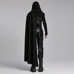 WY-1687DPM Punk Coat Asymmetric Detachable Cloak Hooded Goth Style?-??Punk Rave Clothing