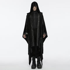 WY-1694DPM Gothic Hooded Cloak Oversized Sleeveless Drape Coat for Men?-??Punk Rave Clothing
