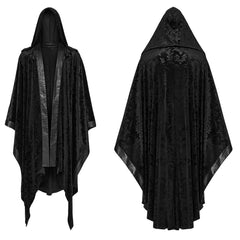 WY-1694DPM Gothic Hooded Cloak Oversized Sleeveless Drape Coat for Men?-??Punk Rave Clothing