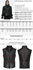 WY-1699MJM Elegant Gothic Embroidered Vest with Leather Corset Accents?-??Punk Rave Clothing