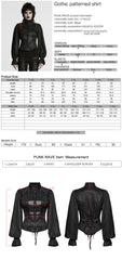 WY-1712CCF Gothic Jacket Victorian Style High Collar Buttoned Design Puff Sleeves