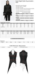 WY-1720MJM Gothic Asymmetric Vest with Button Detail and Long Tails?-??Punk Rave Clothing