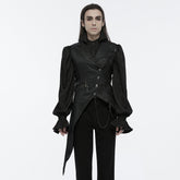 WY-1720MJM Gothic Asymmetric Vest with Button Detail and Long Tails?-??Punk Rave Clothing