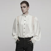 WY-1764CCM Victorian Gothic Shirts Men??????????????????¡ì???????o????????????????¡ì??????????????????????¡ì???????s Ruffled Button Long Sleeve Top