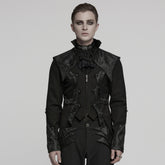 WY-1789LDM Gothic Coat Dark Victorian Brocade Jacket Menswear Tailored Design