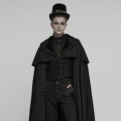 WY-1810DPM Vintage Gothic Coat Victorian Steampunk Full-Length Cloak