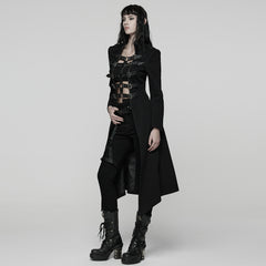 WY-1814XCF Steampunk Buckle Strap Long Gothic Punk Coat Retro Style