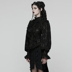 WY-1820CCF Victorian Gothic Shirt Lace Ruffled Corset Design