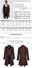 WY-1850XCM Mens Victorian Gothic Coat Lace-Up Long Trench Jacket