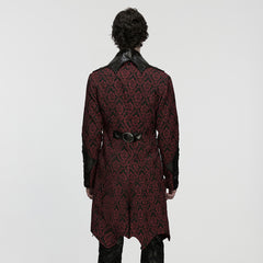 WY-1850XCM Mens Victorian Gothic Coat Lace-Up Long Trench Jacket