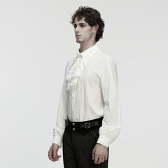 WY-1855CCM Mens Gothic Shirts Victorian Ruffled Long Sleeve Dress Shirt