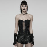 WY-1905SYF Edgy Lace-Up Punk Corset with Gothic Strap Design