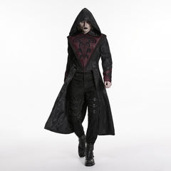 WY-1936XCM Mens Gothic Coat Hooded Long Trench Medieval Costume
