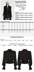 WY-1984CCF Lace Up Gothic Shirts with Lace Detail and Ruffled Sleeves