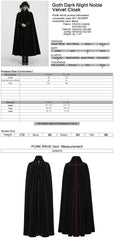 WY-2013DPF Black Velvet Embroidered Gothic Coat with Faux Fur Trim