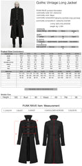 WY-2022XCM Elegant Black Embroidered Long Gothic Jacket with Button Details