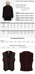 WY-2033MJM Gothic Vest with Velvet Brocade and Chain Detail