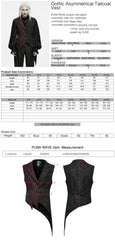 WY-2035DQM Ornate Asymmetrical Gothic Vest with Brocade and Velvet Texture