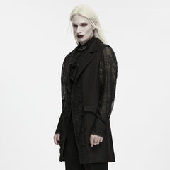 WY-2042MJM Gothic Vest with Lace Overlay and Sheer Sleeves