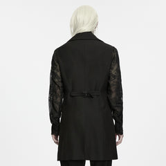 WY-2042MJM Gothic Vest with Lace Overlay and Sheer Sleeves