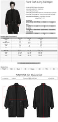 WY-2060ZCM Gothic Black Oversized Punk Coat with Buckle and Strap Details