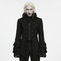 WY-2061XCM Victorian Double Breasted Gothic Jacket with Lace Cuffs
