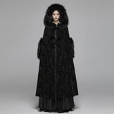WY-1038DPF Luxurious Victorian Gothic Coat Elegant Hooded Long Cloak