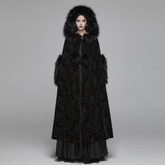 WY-1038DPF Luxurious Victorian Gothic Coat Elegant Hooded Long Cloak