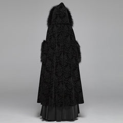 WY-1038DPF Luxurious Victorian Gothic Coat Elegant Hooded Long Cloak
