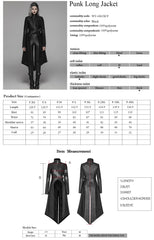 WY-1061XCF Gothic Asymmetrical Punk Jackets Long Tailcoat Steampunk Design