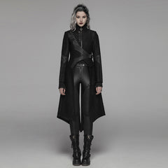 WY-1061XCF Gothic Asymmetrical Punk Jackets Long Tailcoat Steampunk Design