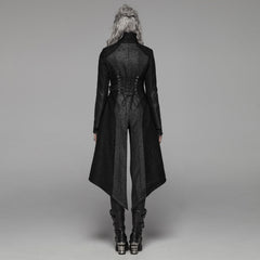 WY-1061XCF Gothic Asymmetrical Punk Jackets Long Tailcoat Steampunk Design