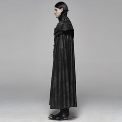 WY-1079DPM Noble Gothic Cloak Velvet Cape Medieval Full-Length Coat black?-??Punk Rave Clothing