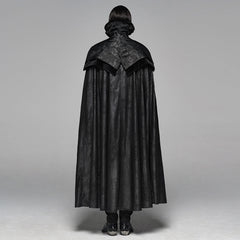 WY-1079DPM Noble Gothic Cloak Velvet Cape Medieval Full-Length Coat black?-??Punk Rave Clothing