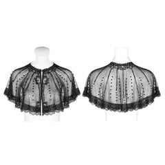 WY-1164 Noble Queen Pearl Mesh Little Cloak?-??Punk Rave Clothing