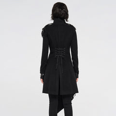 WY-1198ECF Simple Military Uniform Woolen Coat?-??Punk Rave Clothing