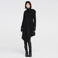 WY-1198ECF Simple Military Uniform Woolen Coat?-??Punk Rave Clothing