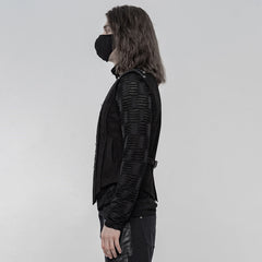 WY-1242MJM Punk Heavy Metal Short Vest?-??Punk Rave Clothing