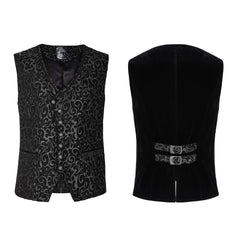 WY-1244MJM Gothic Gorgeous Jacquard Vest?-??Punk Rave Clothing