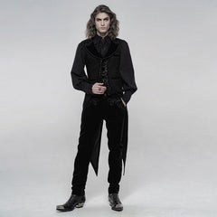 WY-1248MJM Gothic gorgeous swallowtail mid-length vest?-??Punk Rave Clothing