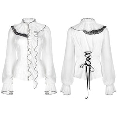 WY-1348CCF Gothic asymmetric jacquard shirt?-??Punk Rave Clothing