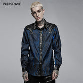 WY-1384CCM Punk personality crack shirt?-??Punk Rave Clothing