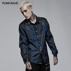 WY-1384CCM Punk personality crack shirt?-??Punk Rave Clothing